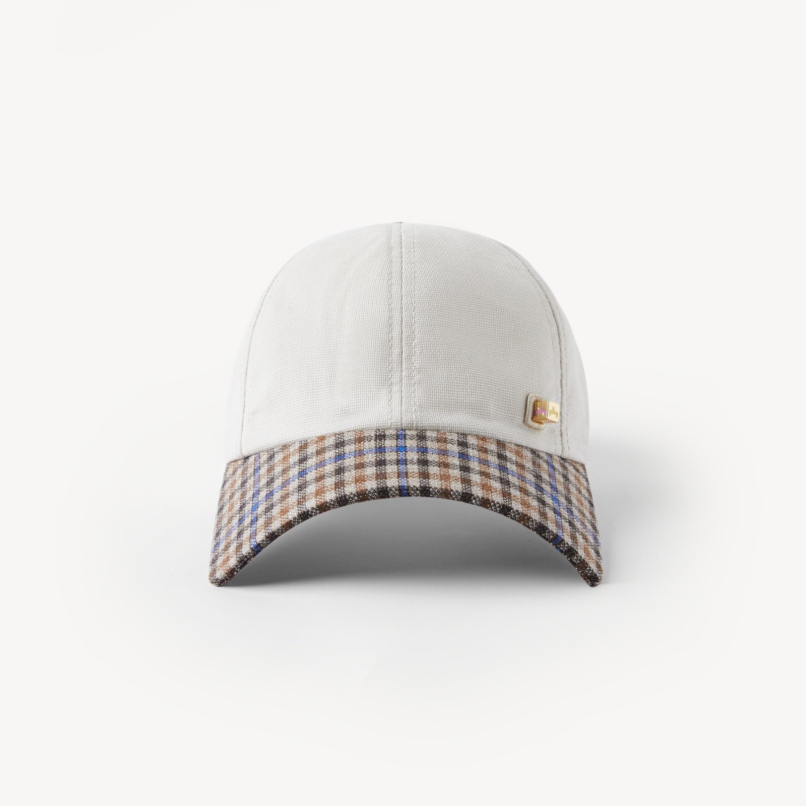 virgin wool Tile-brimmed baseball cap
