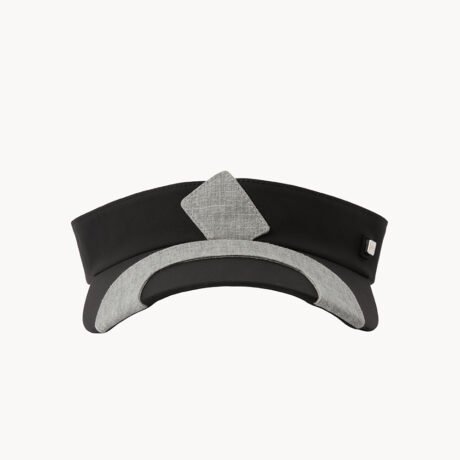 Lightweight Black & Gray Color-Block Visor Cap