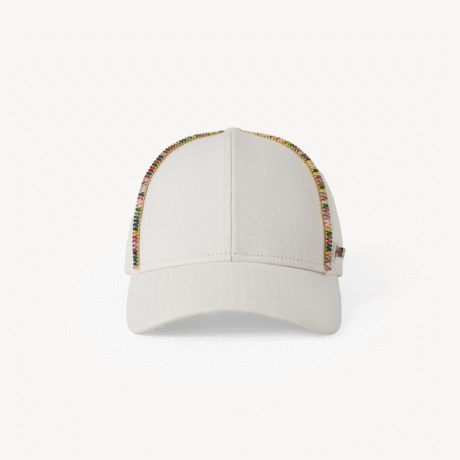 Colorful Zircon Chain X Cotton Regular Brim Baseball Cap