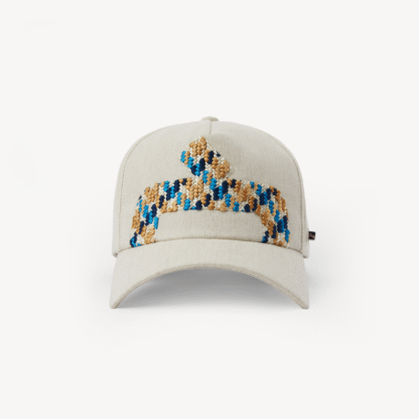 Bamboo Weave Pattern 3D Embroidered Logo Structured High Profile Trucker Hat with Curved Brim