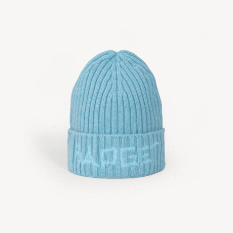Mercerized Wool-Cashmere Blend Knit Beanie with Embroidered Logo