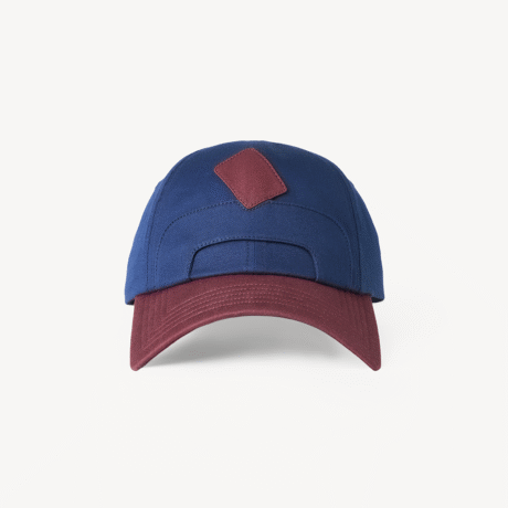 Color-Blocked Cotton Tiled Eave Baseball Cap