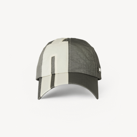 Color-Blocked Technical Fabric Tiled Eave Baseball Cap