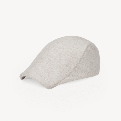 Cashmere Newsboy Cap with Tiled Square Brim